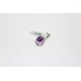 Pendant handcrafted 925 sterling silver natural purple amethyst stone B 804